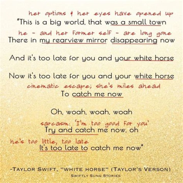 Taylor Swift's "White Horse" Lyrics: A Deep Dive into Meaning and Impact